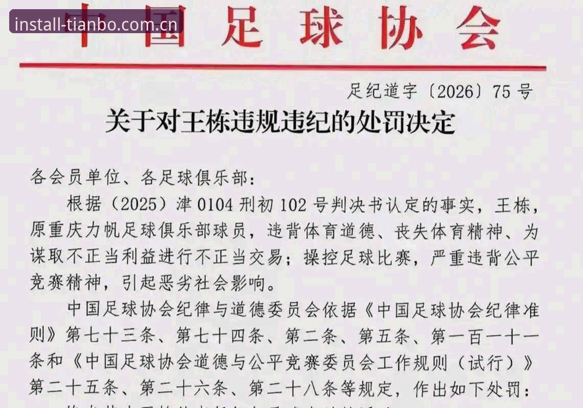 天博体育官网注册最新版 中国足协公布第三批禁足名单:65人受罚,行业清理风暴持续升级